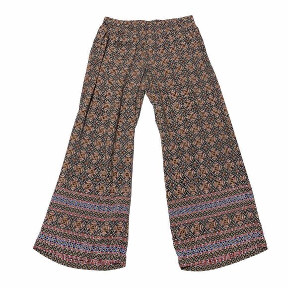 J. Jill Pants - J. Jill Wide Leg Plazzo Boho Aztec Print Pants XS